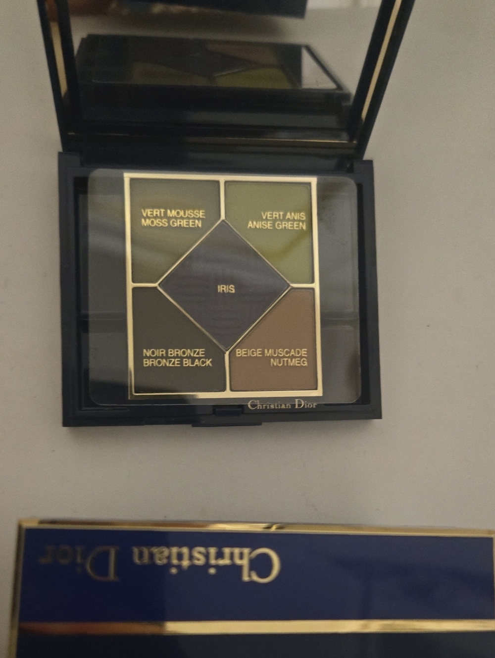 Dior 5-Color Eyeshadow Palette in Green & Brown Shades And Refill In Mauve